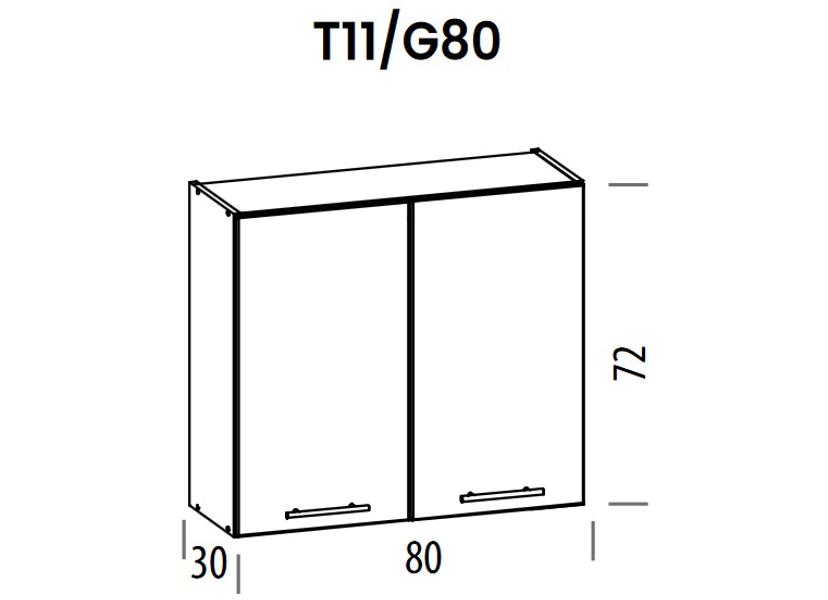 Tiffany felső szekrény 80 cm