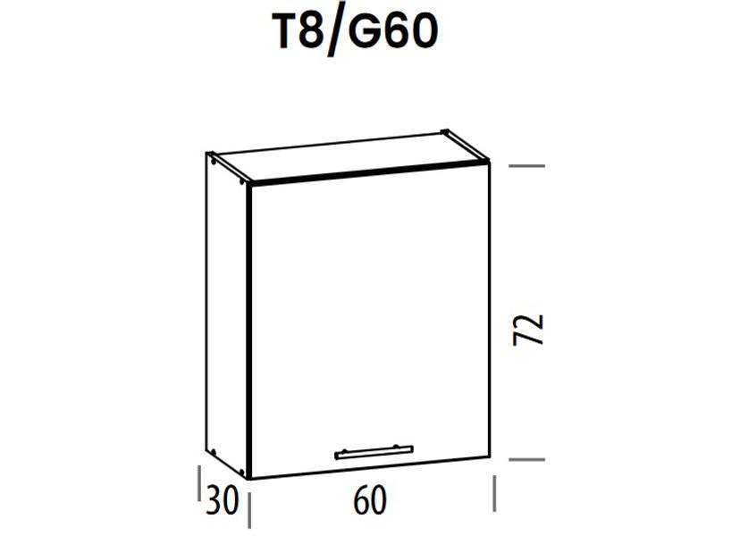 Tiffany felső szekrény 60 cm