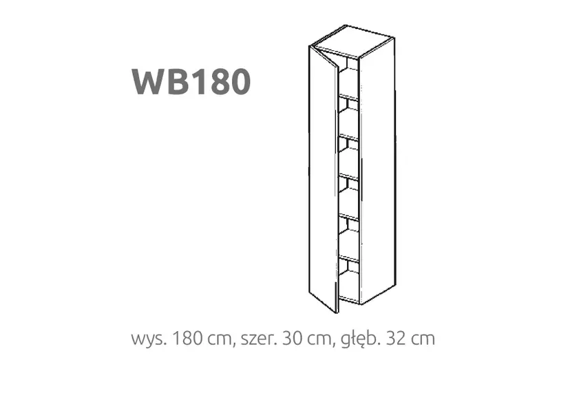 BRIKS Oldalra nyíló álló fali szekrény WB180