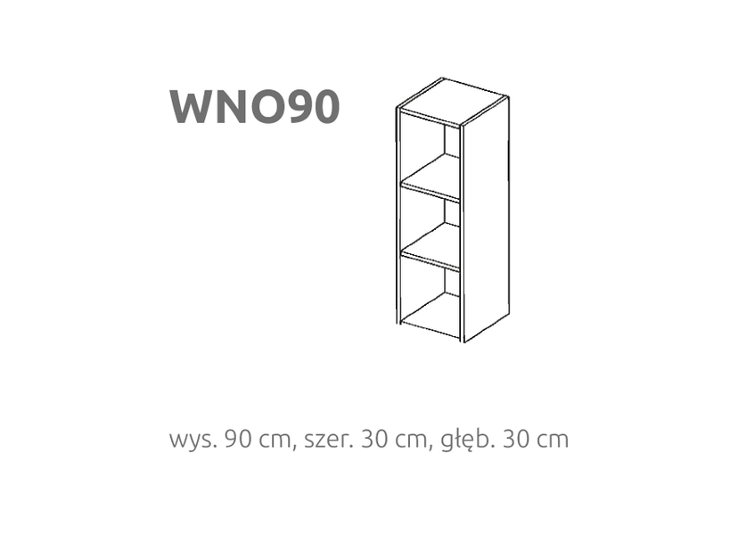 BRIKS Nyitott álló fali szekrény WNO90