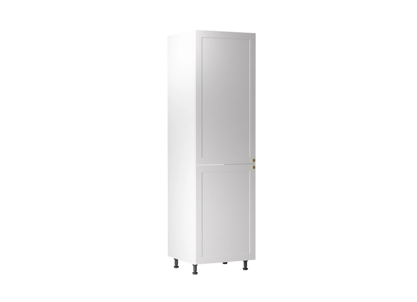 Linea White D60Z-P-L alsó konyhaszekrény, fehér / arany