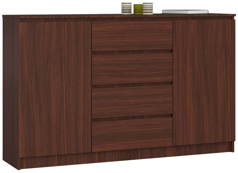 K160 Komód 2 ajtóval 4 fiókkal Wenge
