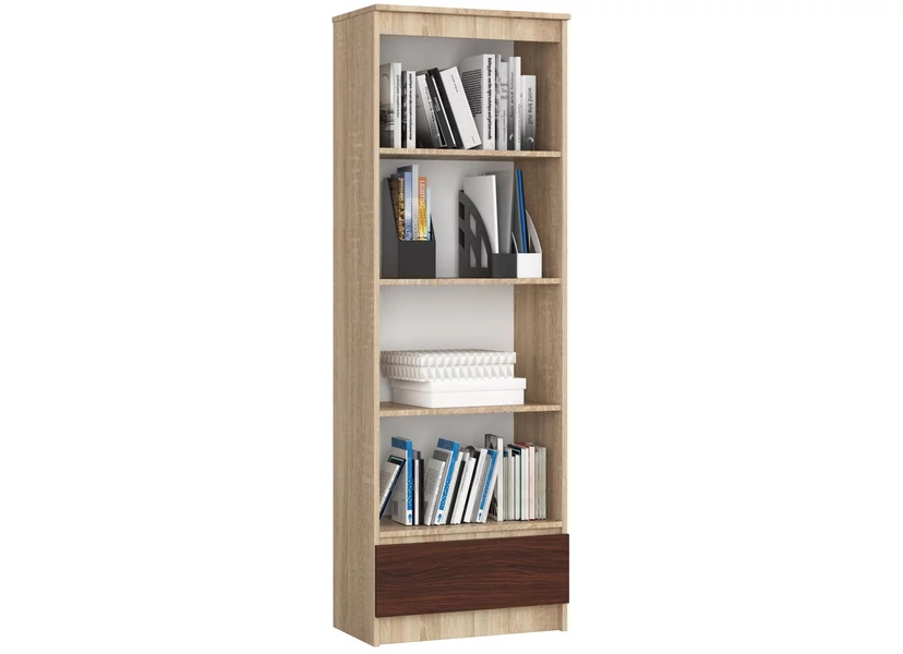 R60 Könyvespolc 1 fiókkal Sonoma tölgy / Wenge