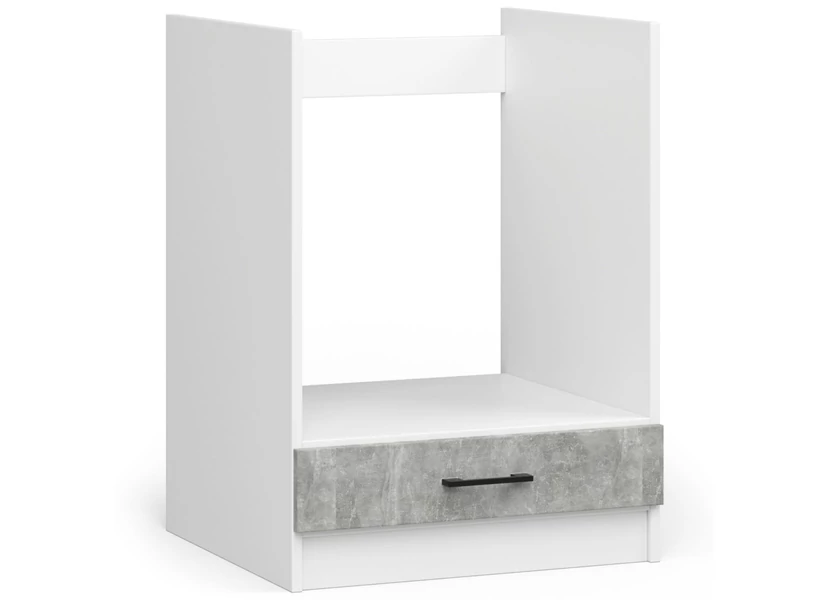 OLIWIA Alsószekrény Beépíthető sütőhöz 60cm Fehér / Beton