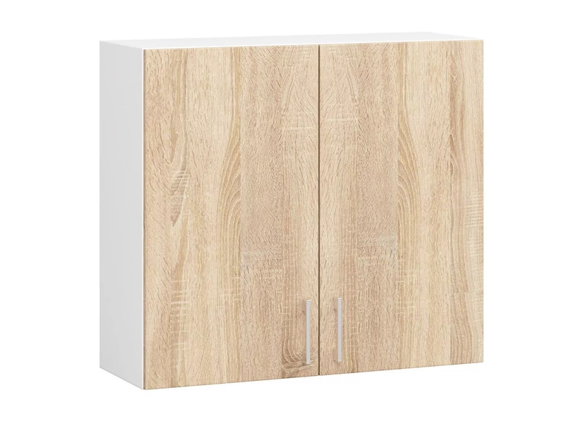 LIMA Felsőszekrény 80cm / 72cm Fehér / Sonoma tölgy