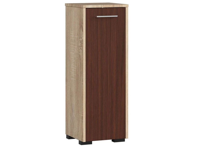 FIN Fürdőszobai állószekrény S30 1 ajtóval Sonoma tölgy / Wenge