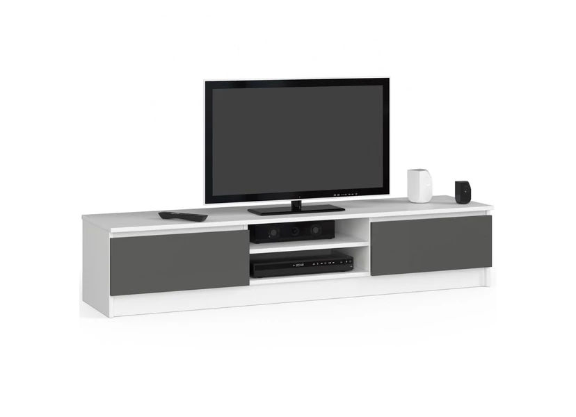 K160 TV szekrény Fehér / Szürke