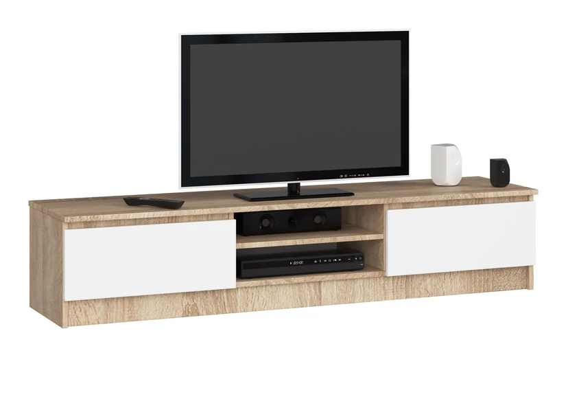 K160 TV szekrény Sonoma tölgy / Fehér