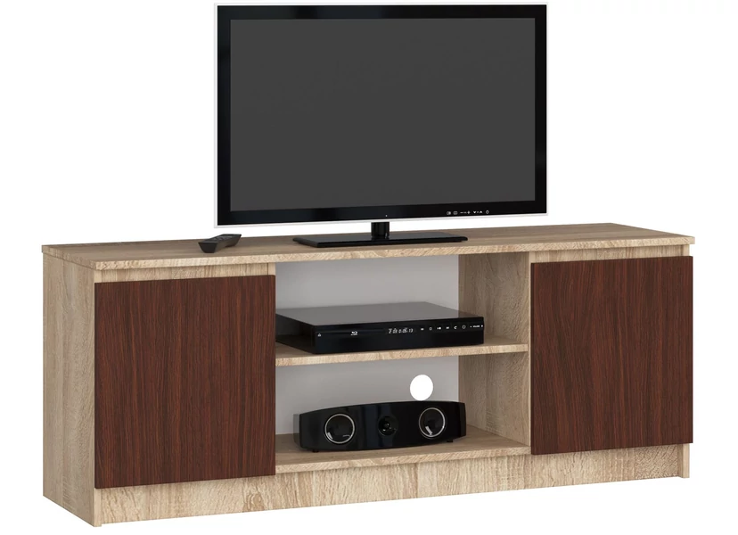 K140 TV szekrény 2 ajtóval Sonoma tölgy / Wenge