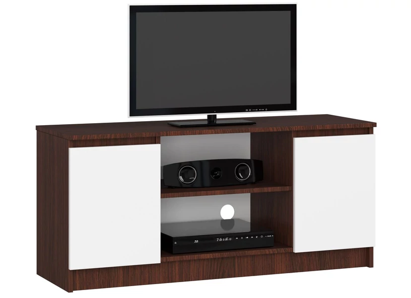 K120 TV szekrény 2 ajtóval Wenge / Fehér