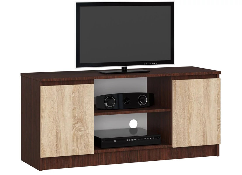 K120 TV szekrény 2 ajtóval Wenge / Sonoma tölgy