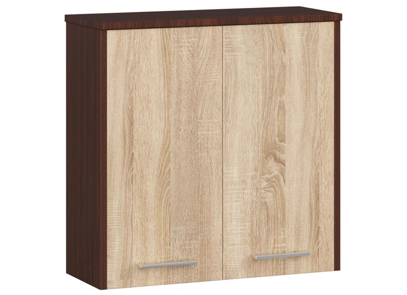 FIN Fürdőszobai faliszekrény W60 2 ajtóval Wenge / Sonoma tölgy
