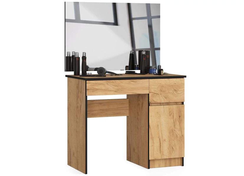 Fésülködőszekrény tükörrel P-2 / SL 900x600 Jobbos Craft Tölgy