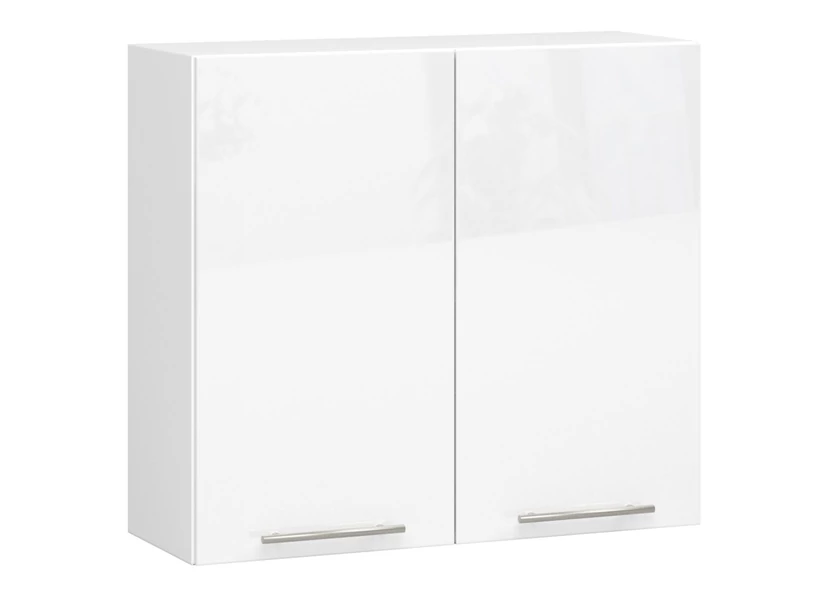OLIWIA Felsőszekrény 80cm Fehér / Fényes fehér
