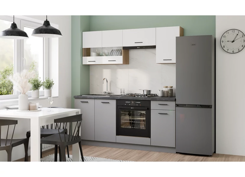 PATI Konyhablokk 180cm Fehér és Világos grafit színben