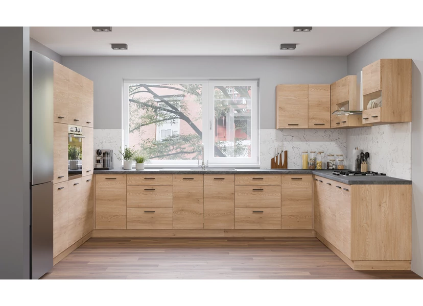 PATI „U” alakú Konyhablokk 240+400+240cm Cremona Torro tölgy színben