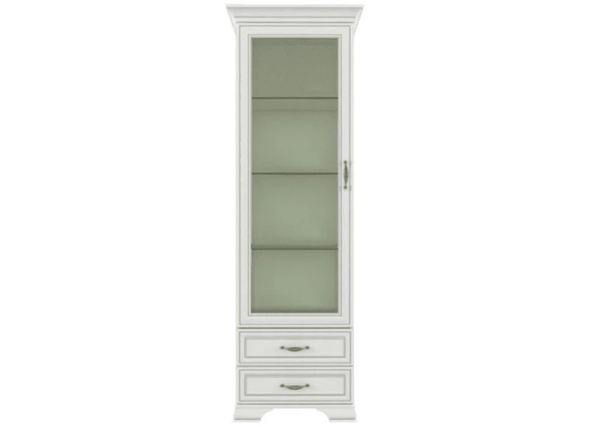 Vitrines szekrény 1W2S, woodline bézs, TIFFY 04