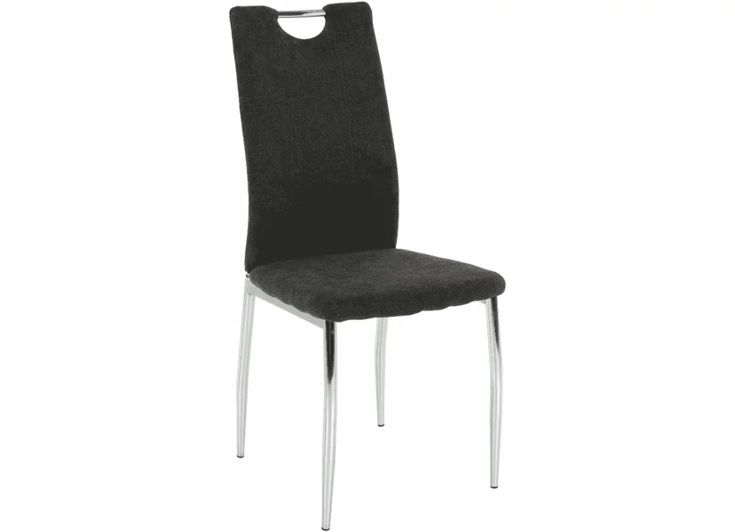 Étkezőszék, szürkésbarna szövet/króm, OLIVA NEW