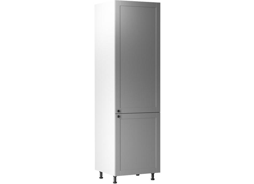 Linea Grey D60R-P-L alsó konyhaszekrény, szürke / fehér
