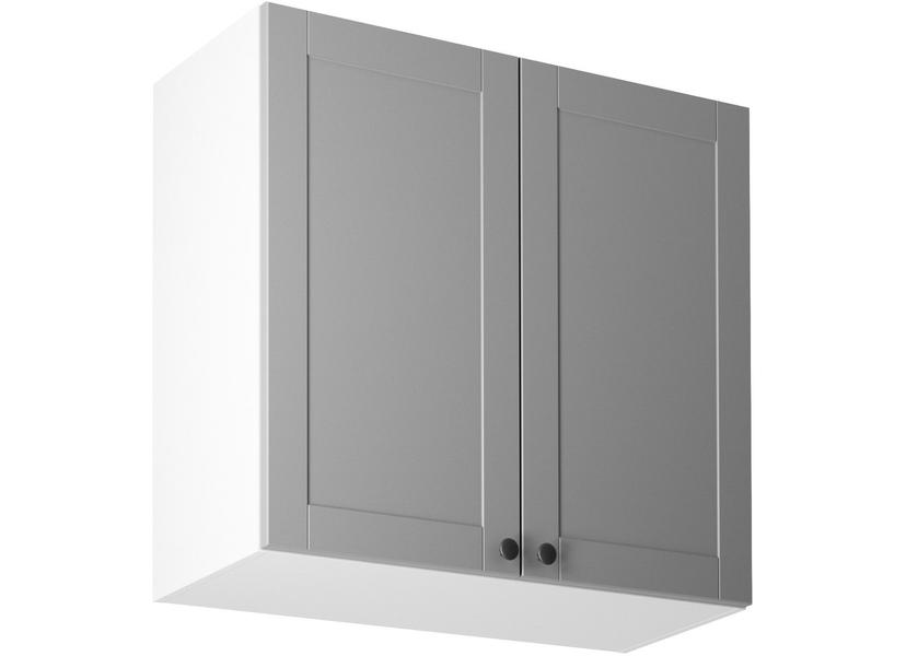 Linea Grey G80 felső konyhaszekrény, szürke / fehér