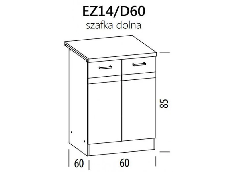 JUNO ELENA alsó szekrény 60 cm wenge