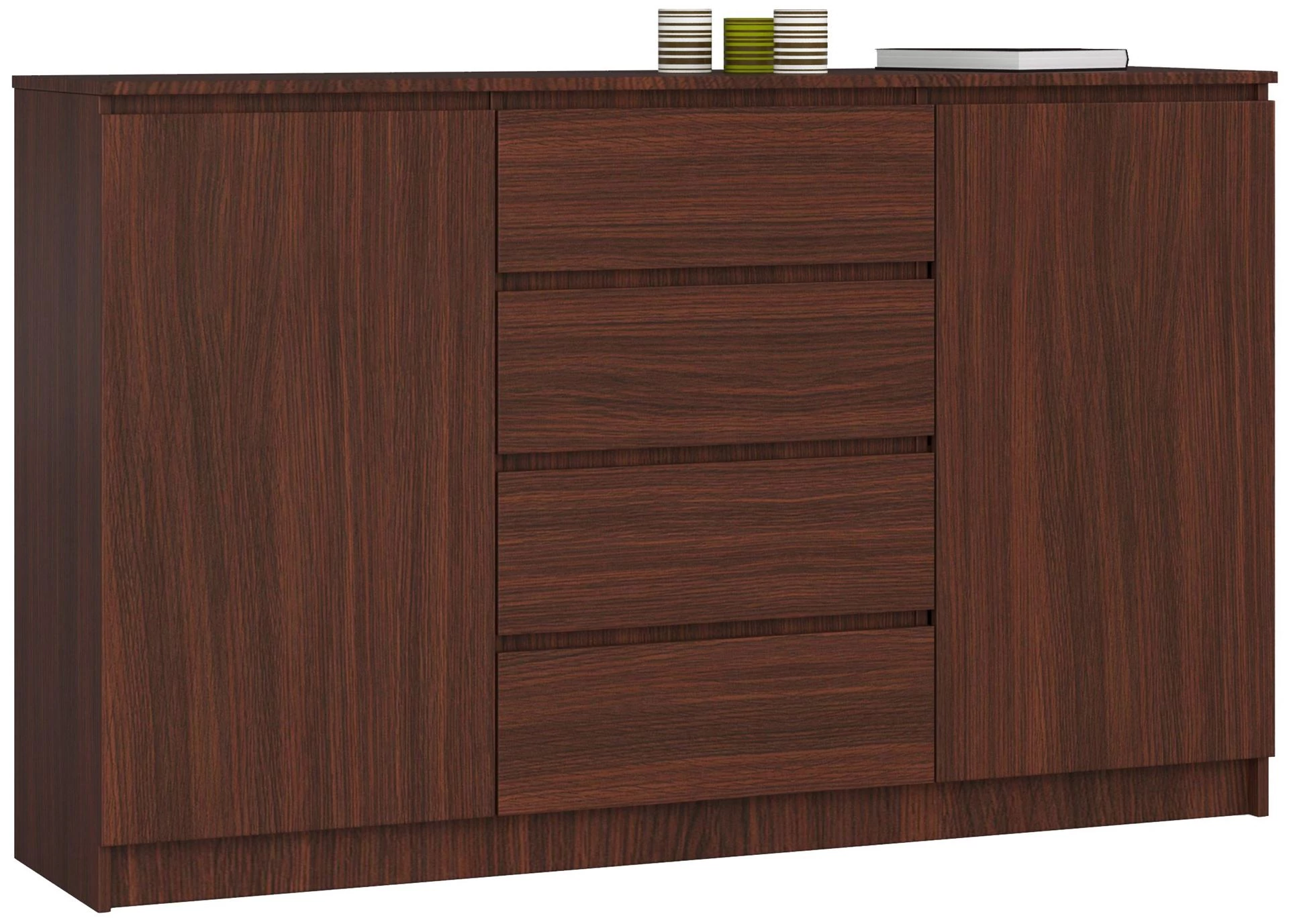 K160 Komód 2 ajtóval 4 fiókkal Wenge