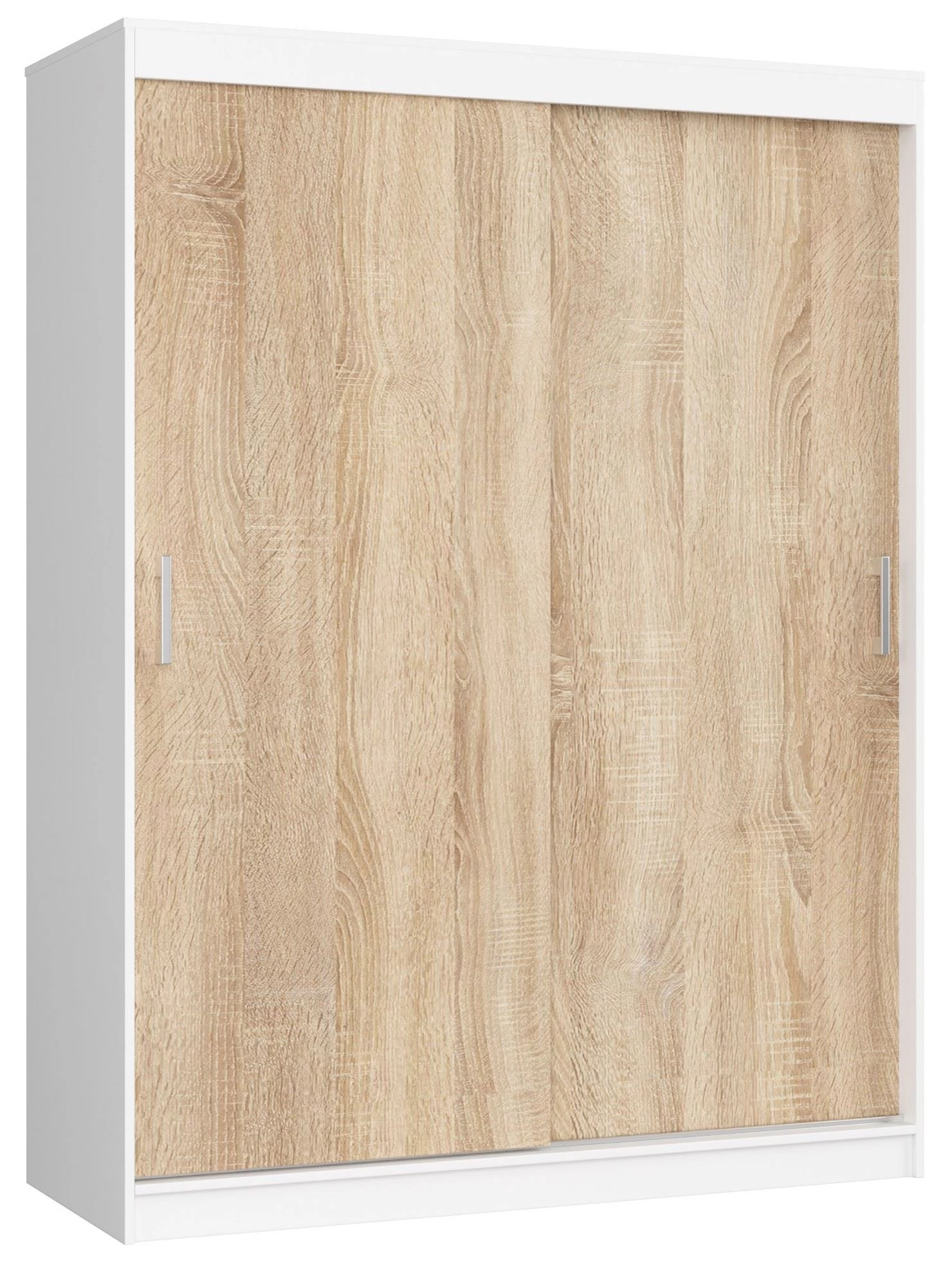 Tolóajtós Gardróbszekrény 150cm Fehér / Sonoma tölgy MONO