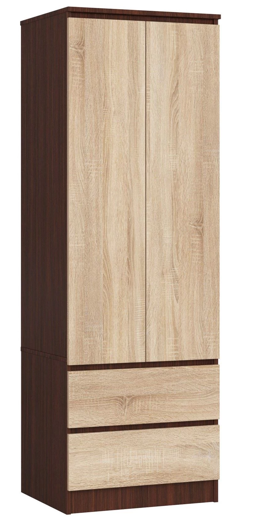 STAR Akasztós szekrény S60 2 ajtóval és 2 fiókkal Wenge / Sonoma tölgy