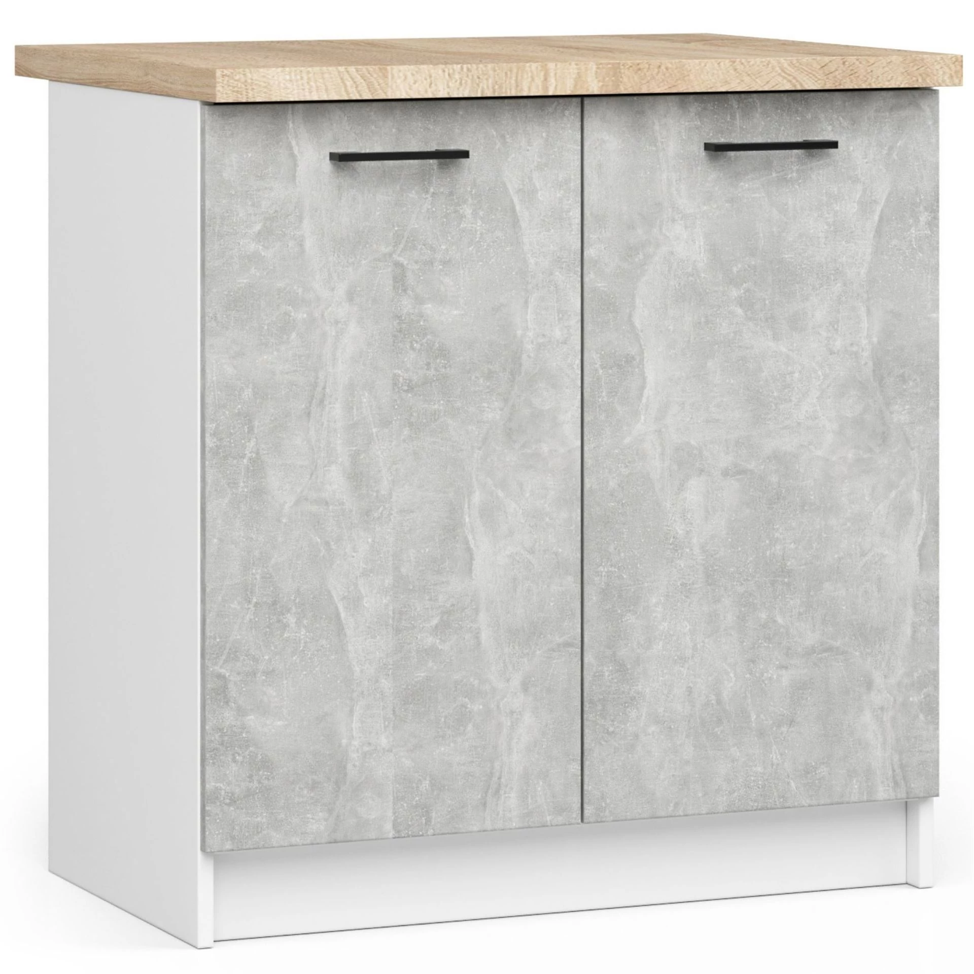OLIWIA Alsószekrény 80cm Fehér / Beton