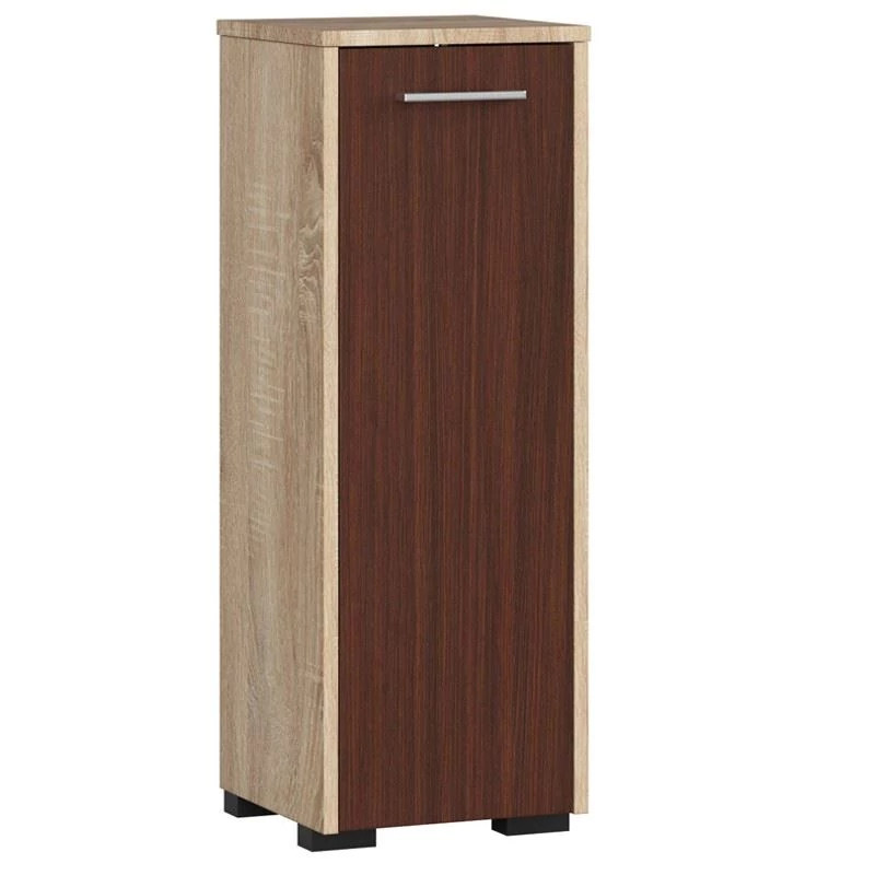 FIN Fürdőszobai állószekrény S30 1 ajtóval Sonoma tölgy / Wenge