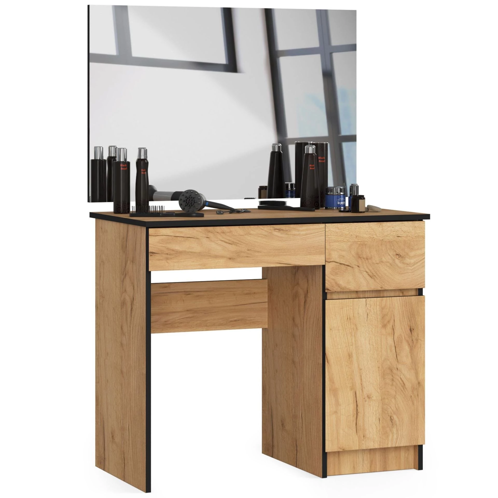 Fésülködőszekrény tükörrel P-2 / SL 900x600 Jobbos Craft Tölgy