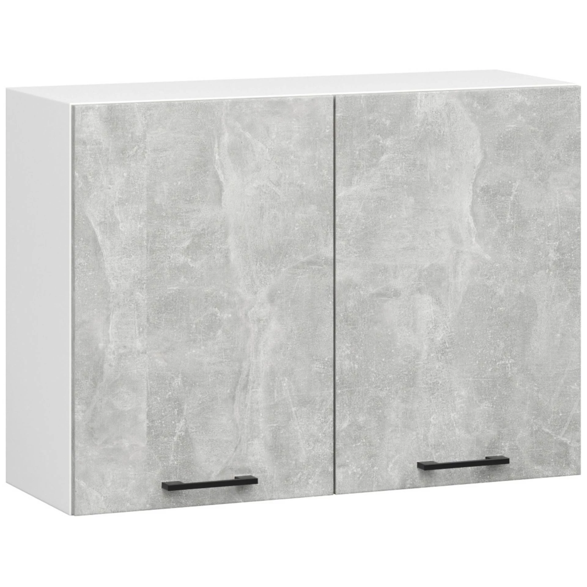 OLIWIA Felsőszekrény 80cm Fehér / Beton