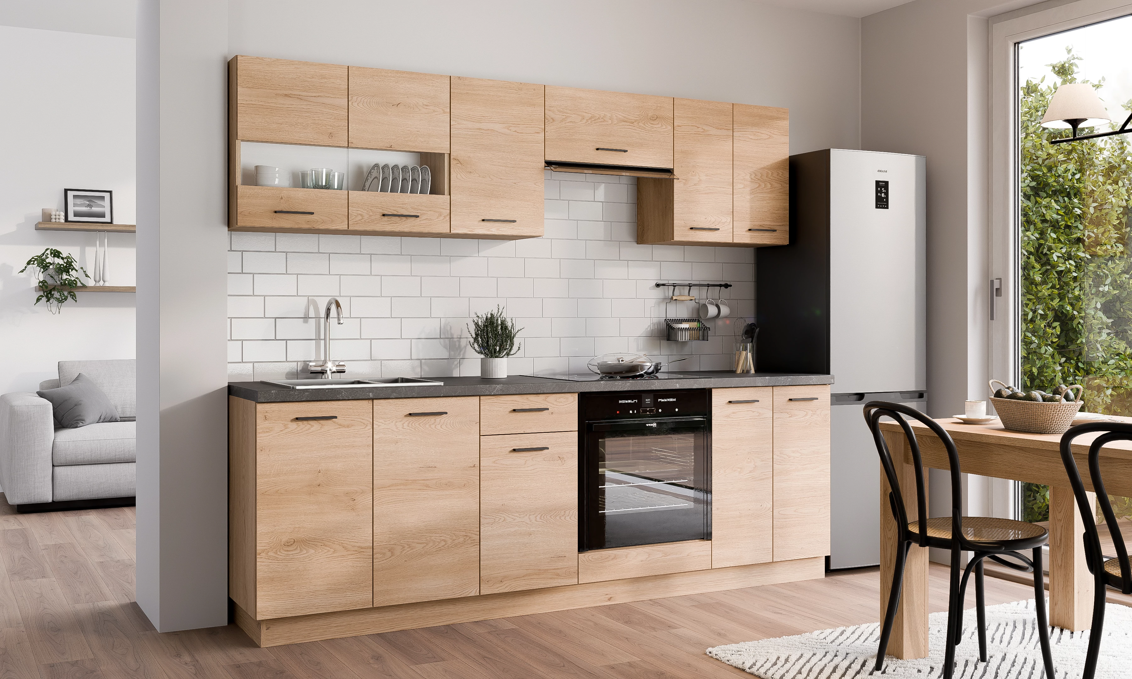 PATI Konyhablokk 240cm Cremona Torro tölgy színben