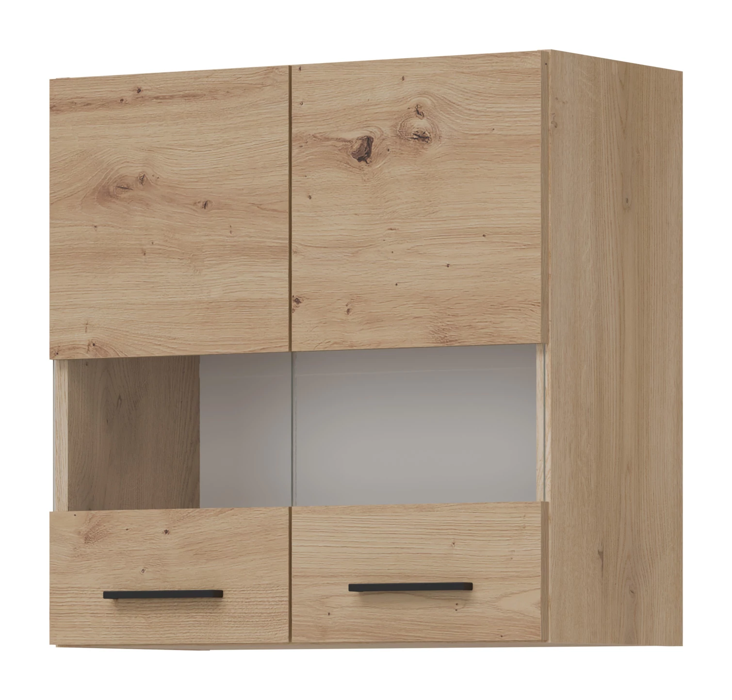 PATI Felső vitrines szekrény 60cm 2 ajtóval Artisan tölgy Fronttal