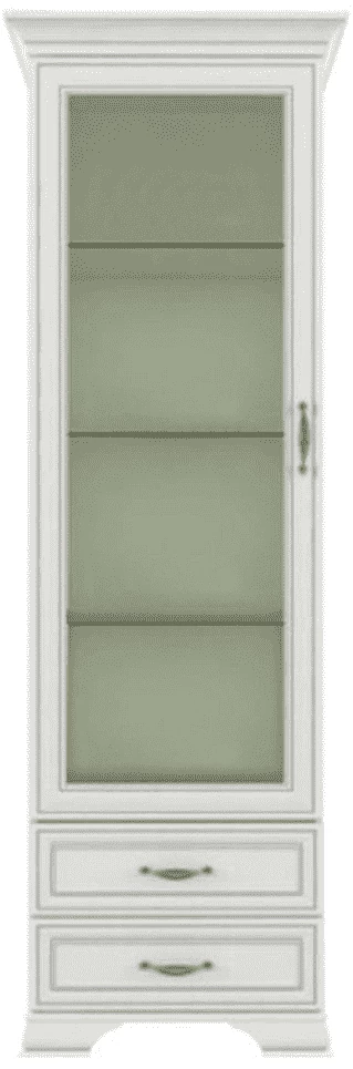 Vitrines szekrény 1W2S, woodline bézs, TIFFY 04