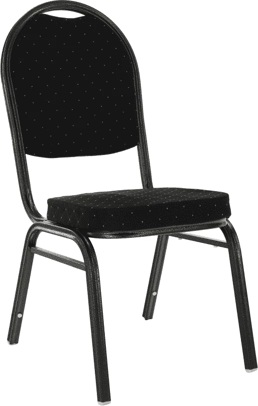 Szék, egymásba rakható, szövet fekete/szürke keret, JEFF 2  NEW