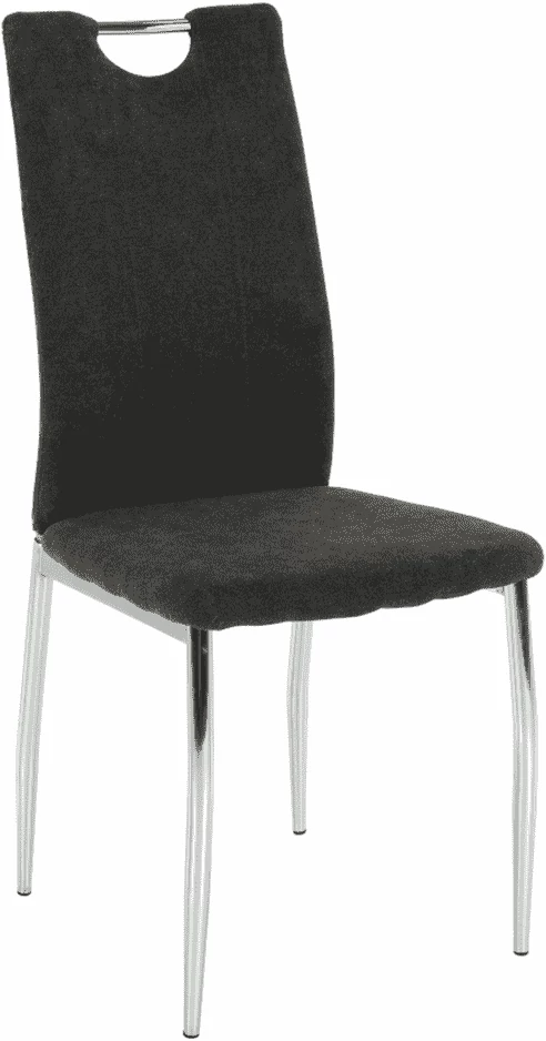 Étkezőszék, szürkésbarna szövet/króm, OLIVA NEW