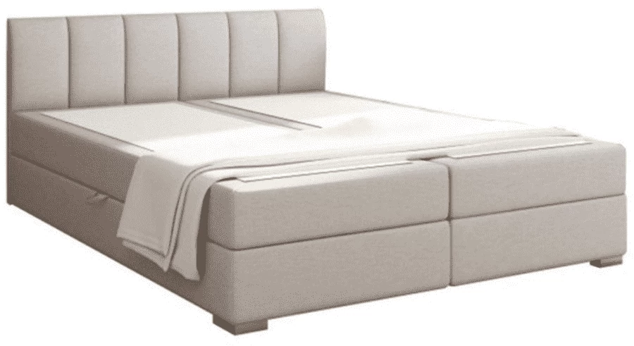 Boxspring ágy 160x200, világosszürke, RIANA KOMFORT