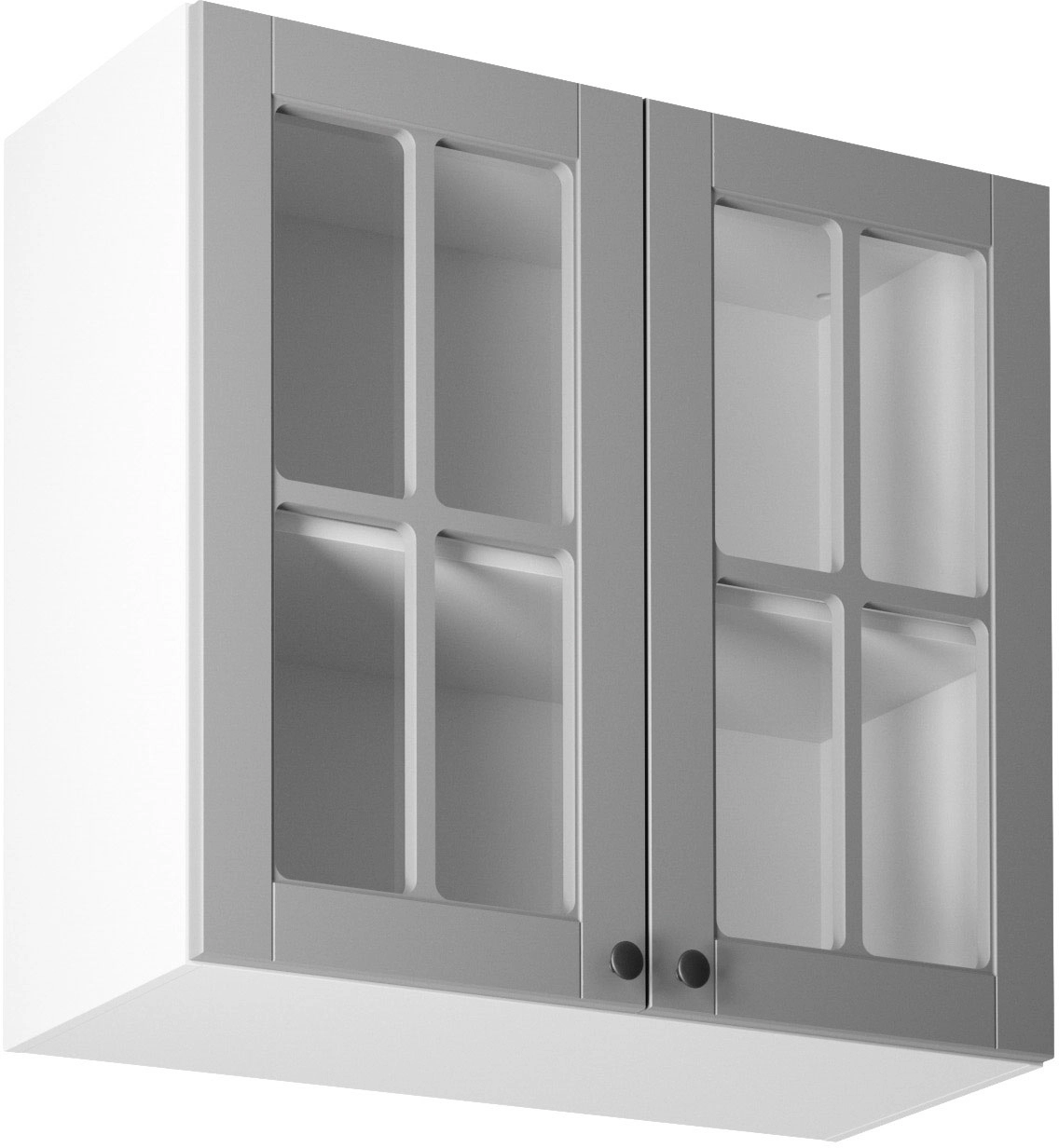 Linea Grey G80S felső konyhaszekrény, szürke / fehér