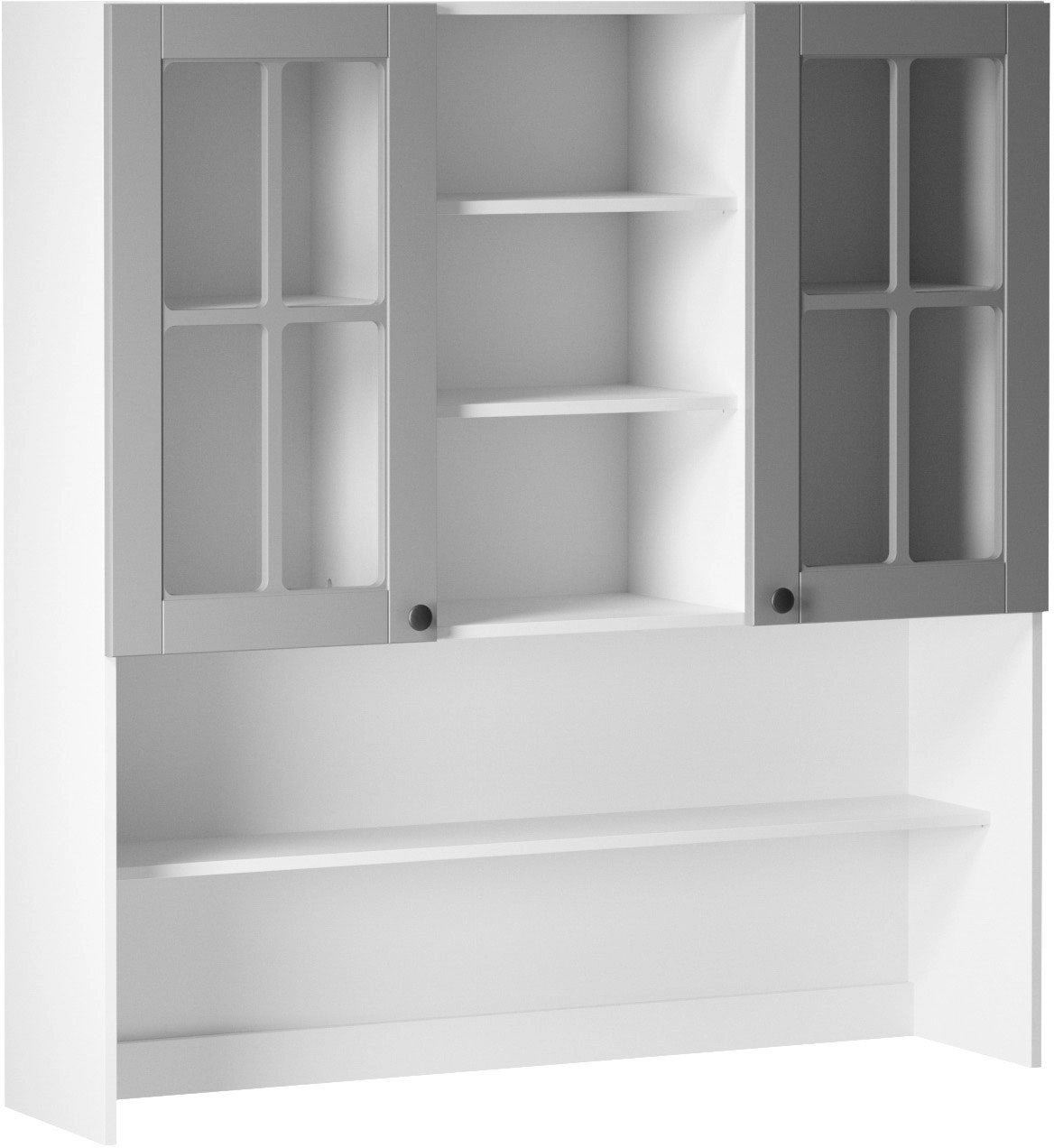 Linea K120 felső konyhaszekrény, szürke / fehér